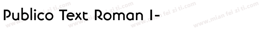 Publico Text Roman I字体转换